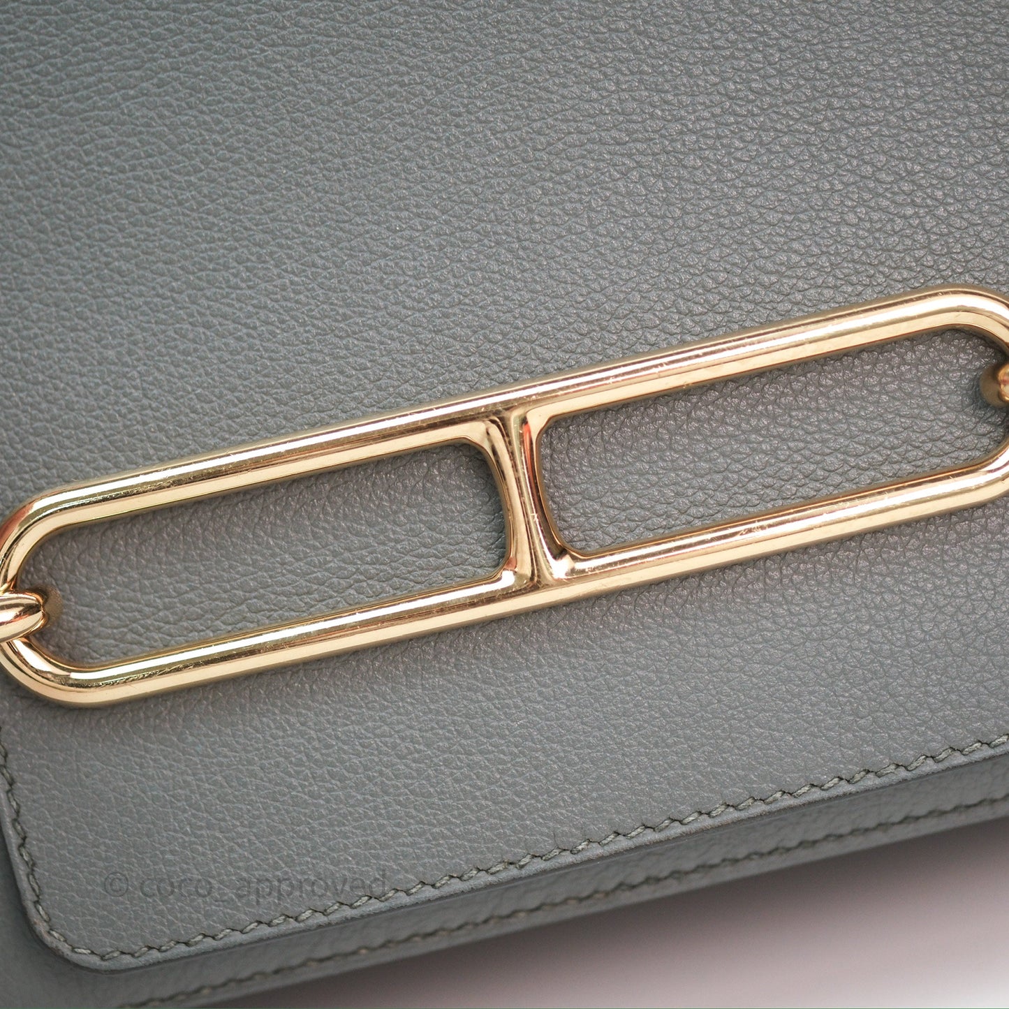 Hermès Roulis Mini 18 Vert Amancde 63 Evercolor Gold Hardware