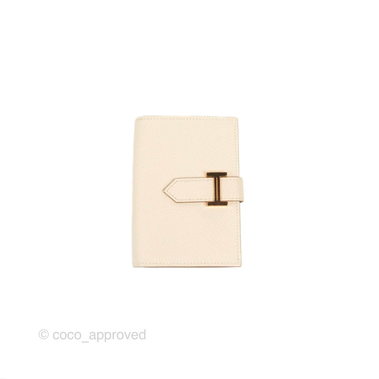 Hermès  Bearn Card Holder Nata Epsom Rose Gold Hardware