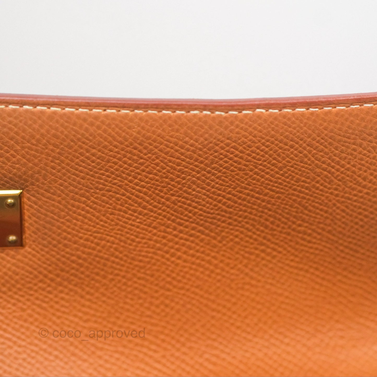 Hermès Kelly 32 Sellier Gold Epsom Gold Hardware