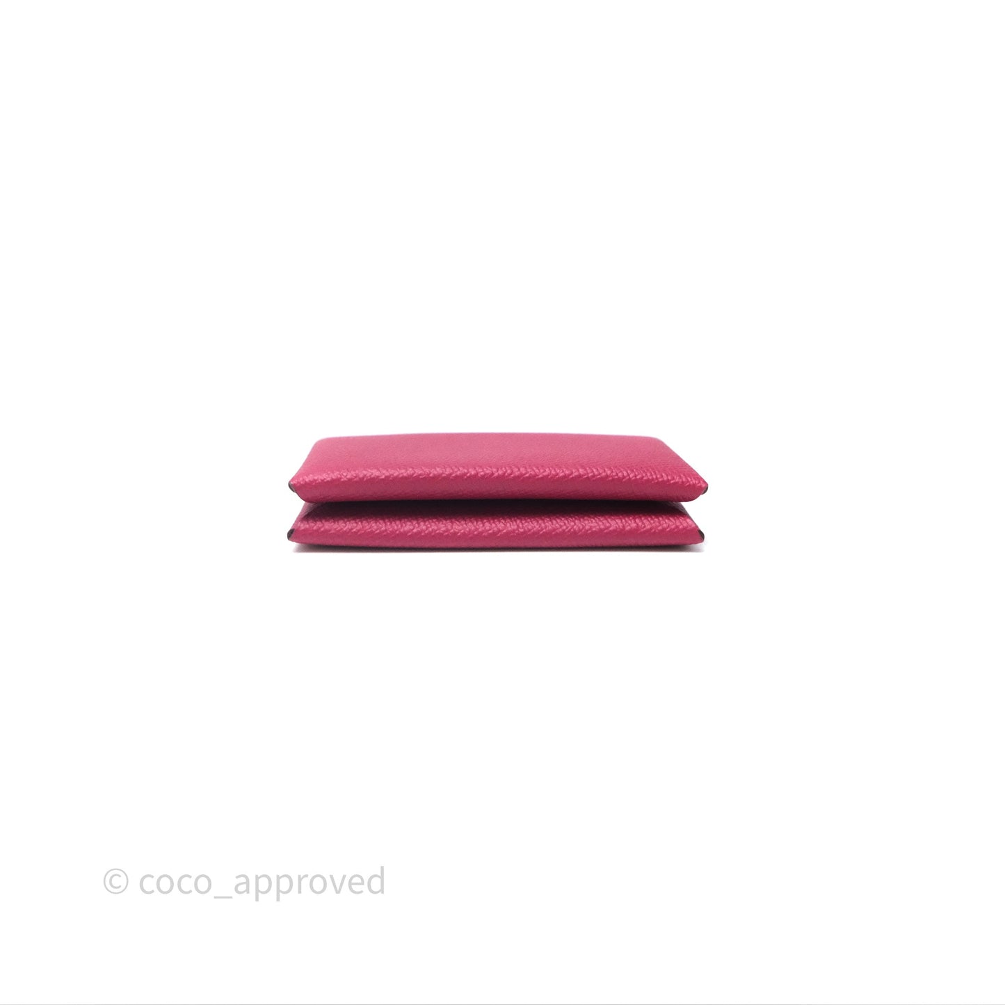 Hermès Calvi Card Holder Rouge Epsom Palladium Hardware