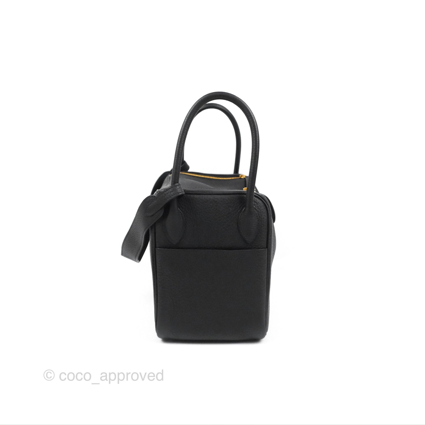 Hermès Lindy 26 Black Clemence Gold Hardware