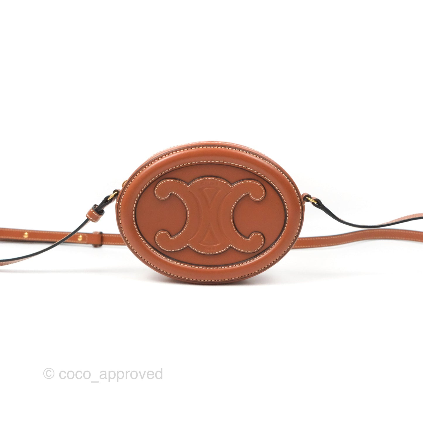 Celine Oval Bag Cuir Triomphe Tan Calfskin