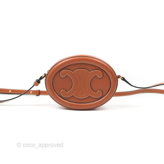 Celine Oval Bag Cuir Triomphe Tan Calfskin