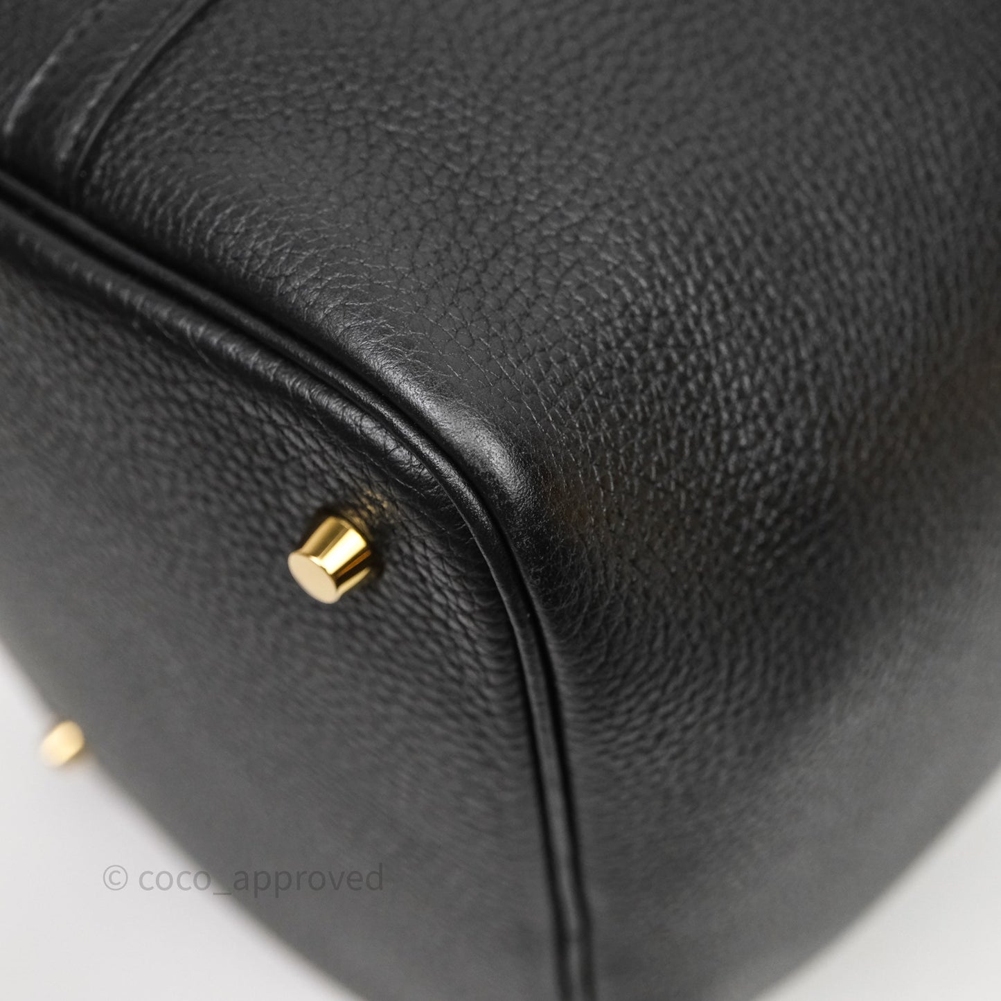 Hermès Picotin 22 Black Noir 89 Clemence Gold Hardware