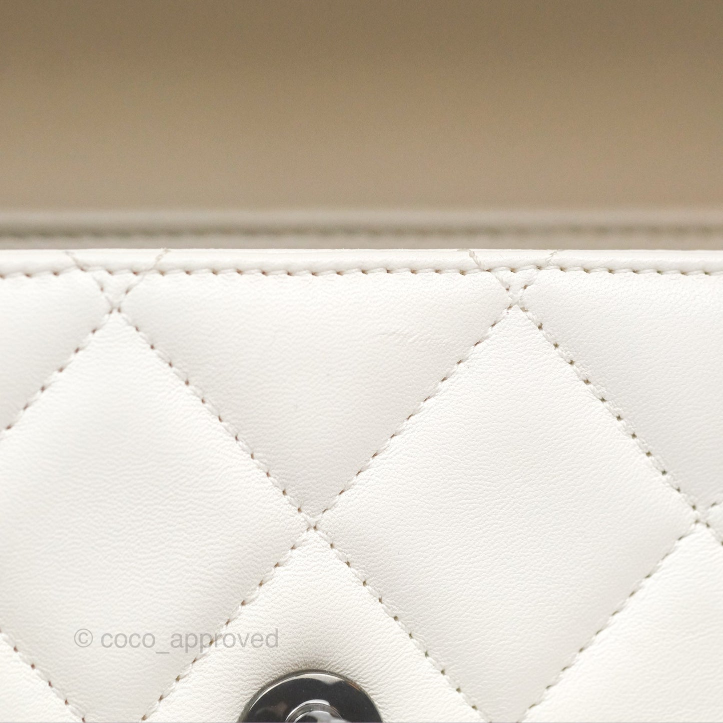 Chanel Trendy CC Small White Lambskin Black Hardware
