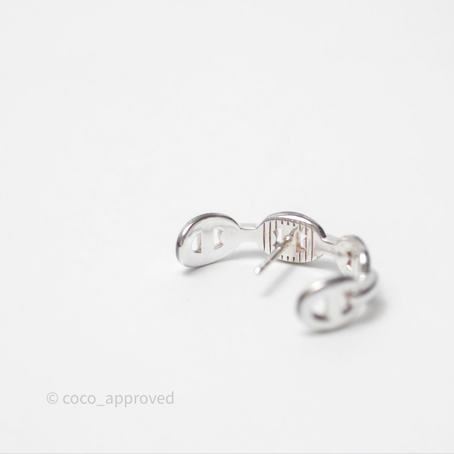 Hermès Chaine d'Ancre Enchainee Single Ear Climber Earrings Silver 925
