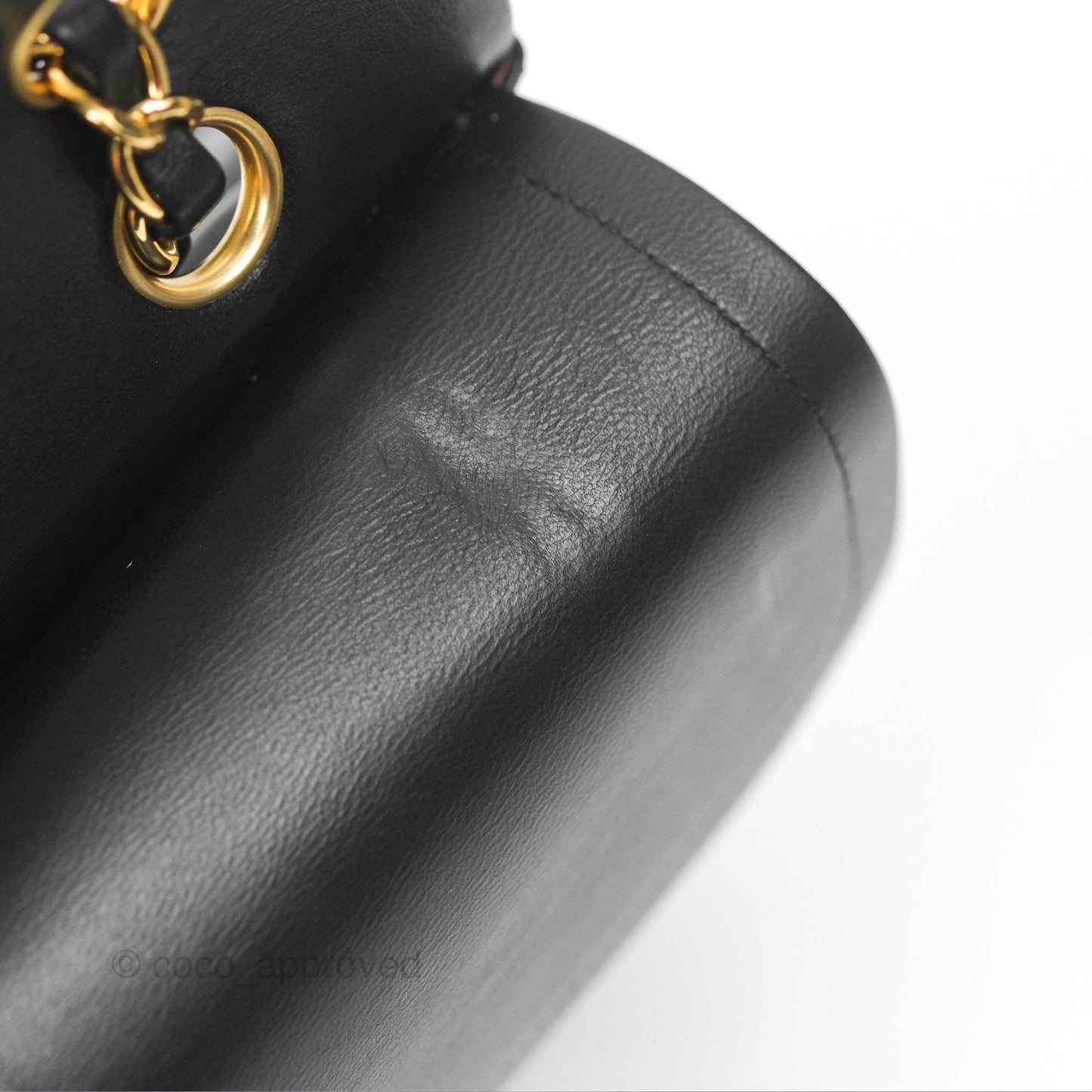 Chanel Classic M/L Medium Flap Quilted Black Lambskin Gold Hardware