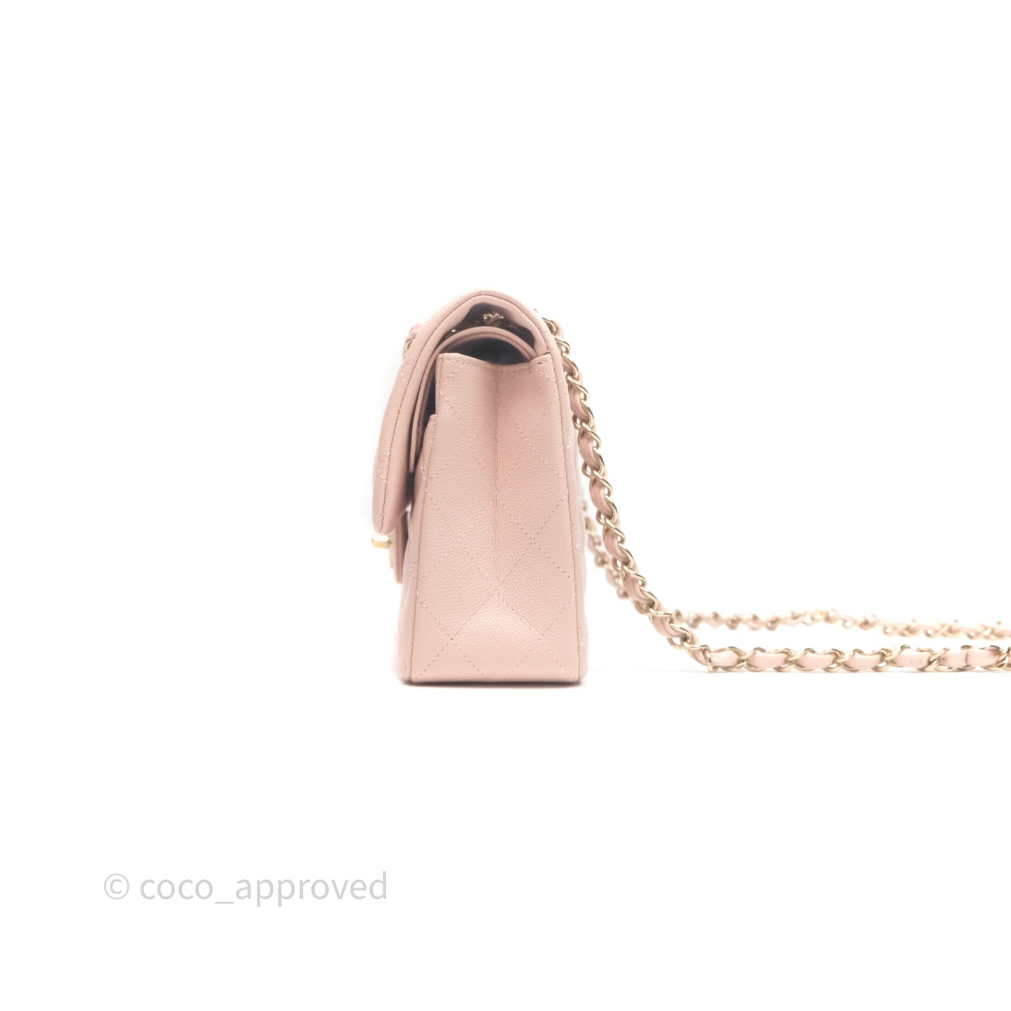 Chanel Small Classic Quilted Flap Pink Caviar Gold Hardware
