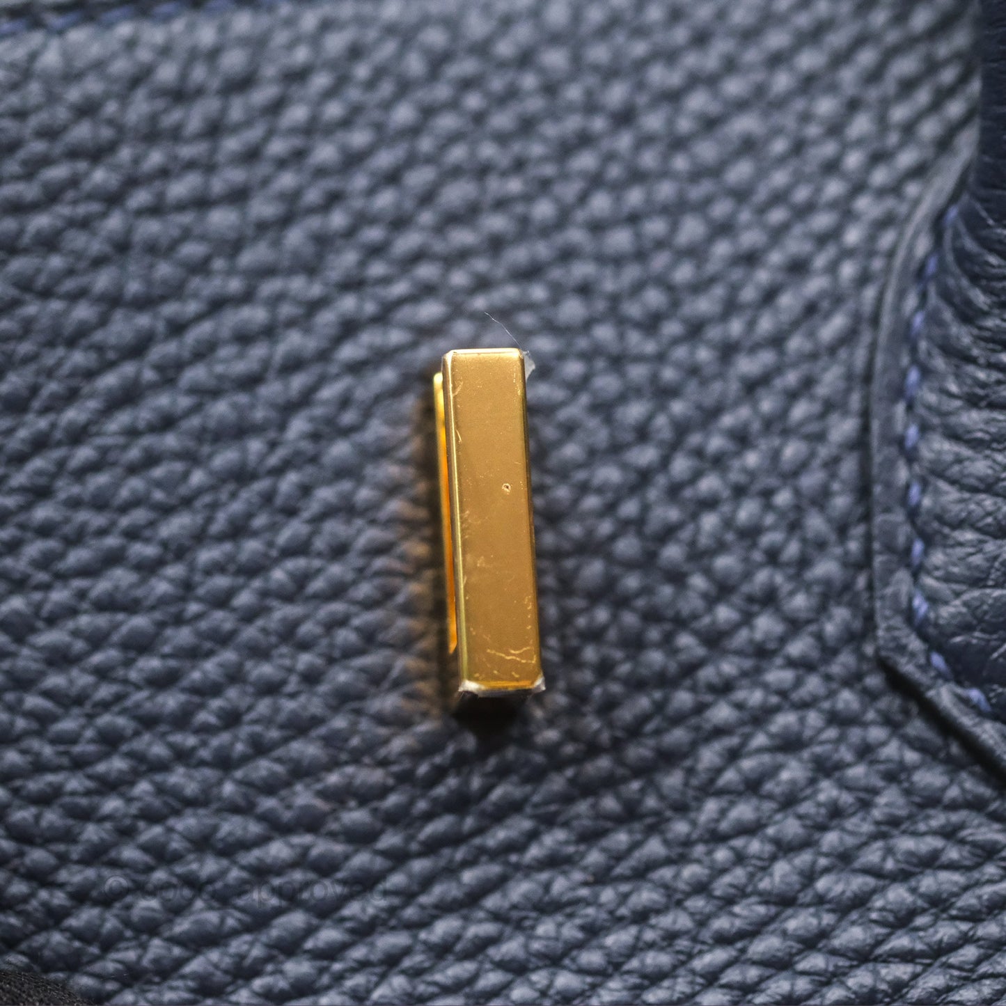 Hermès Birkin 25 Retourne Bleu Nuit 2Z Togo Gold Hardware