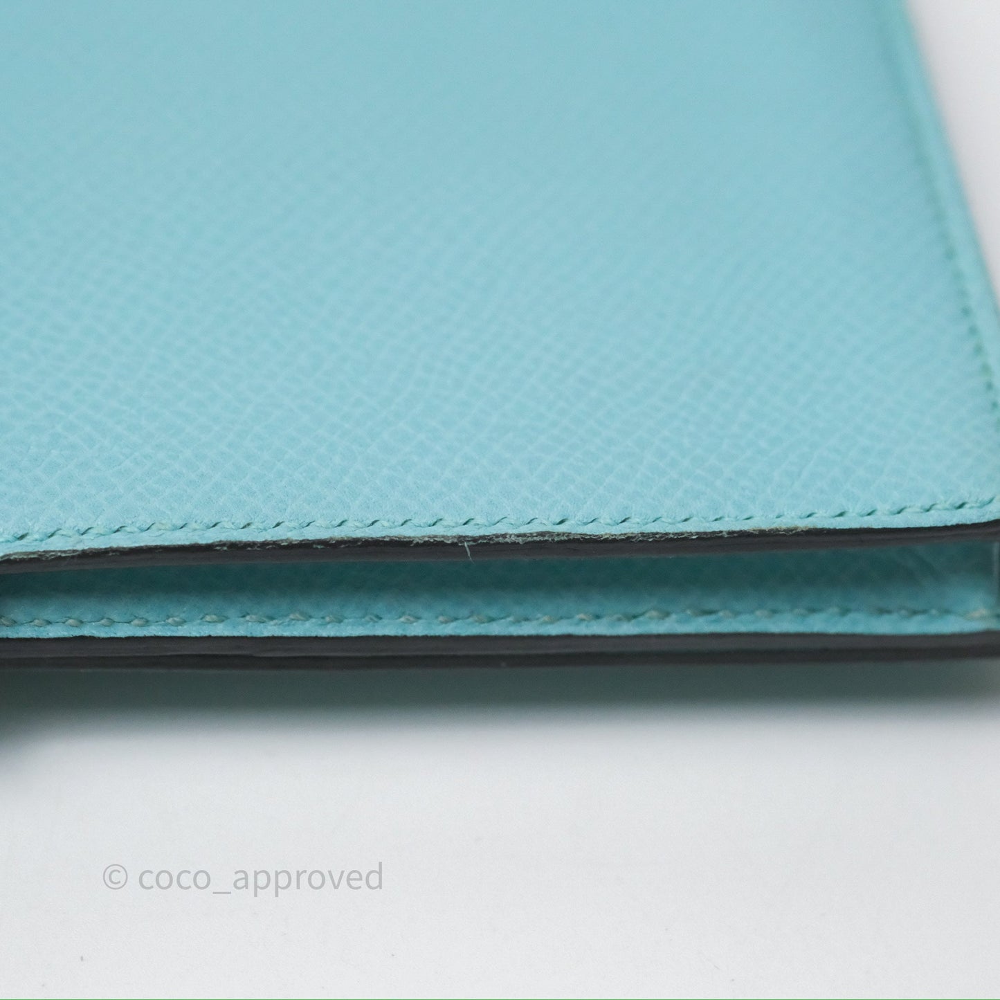 Hermès Bearn Long Wallet Bleu Atoll 3P Epsom Gold Hardware