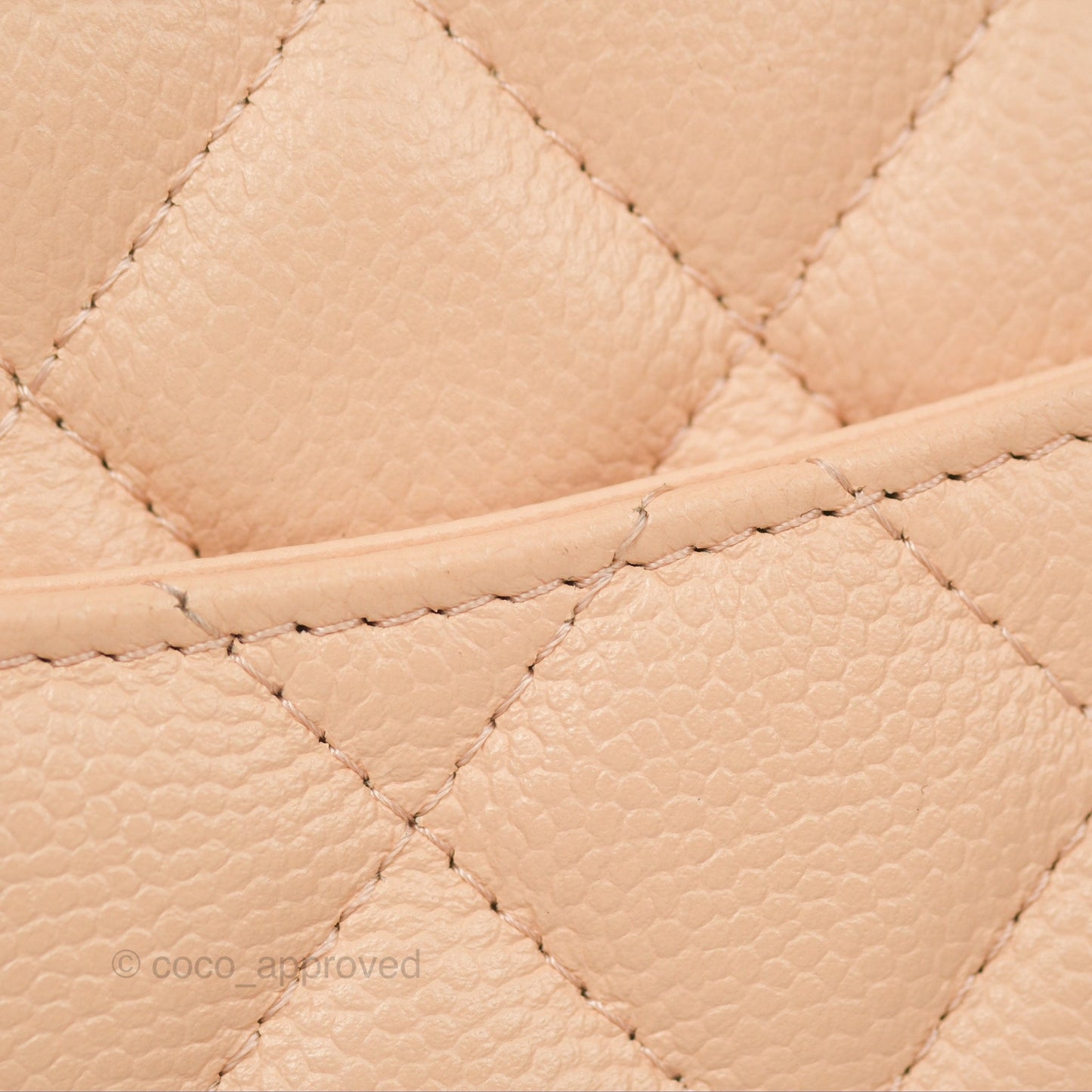 Chanel Quilted Bow Wallet On Chain WOC Light Beige Caviar Gold Hardware