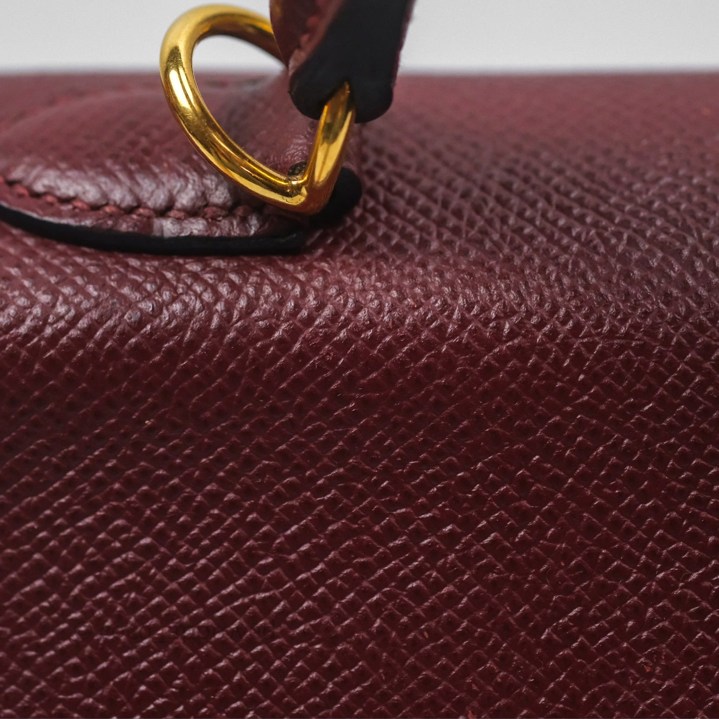 Hermès Sellier Kelly 25 Rouge H Epsom Gold Hardware