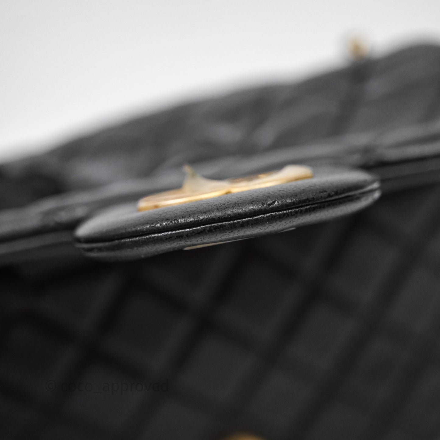 Chanel Pearl Crush Mini Square Quilted Black Lambskin Aged Gold Hardware