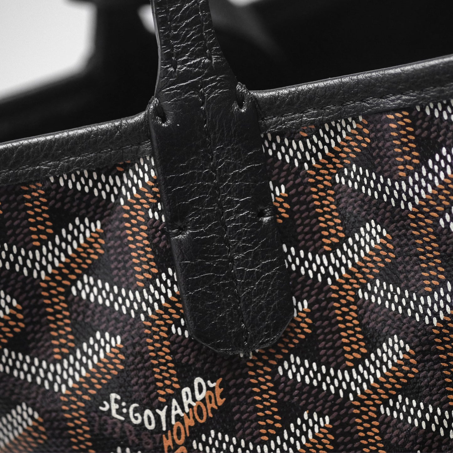 Goyard Anjou Mini Bag Goyardine Canvas Black