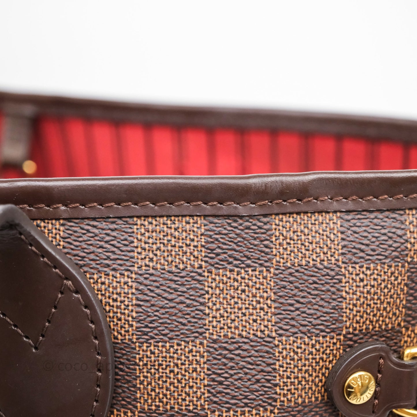 Louis Vuitton Neverfull MM Tote Bag Damier Ebene Canvas