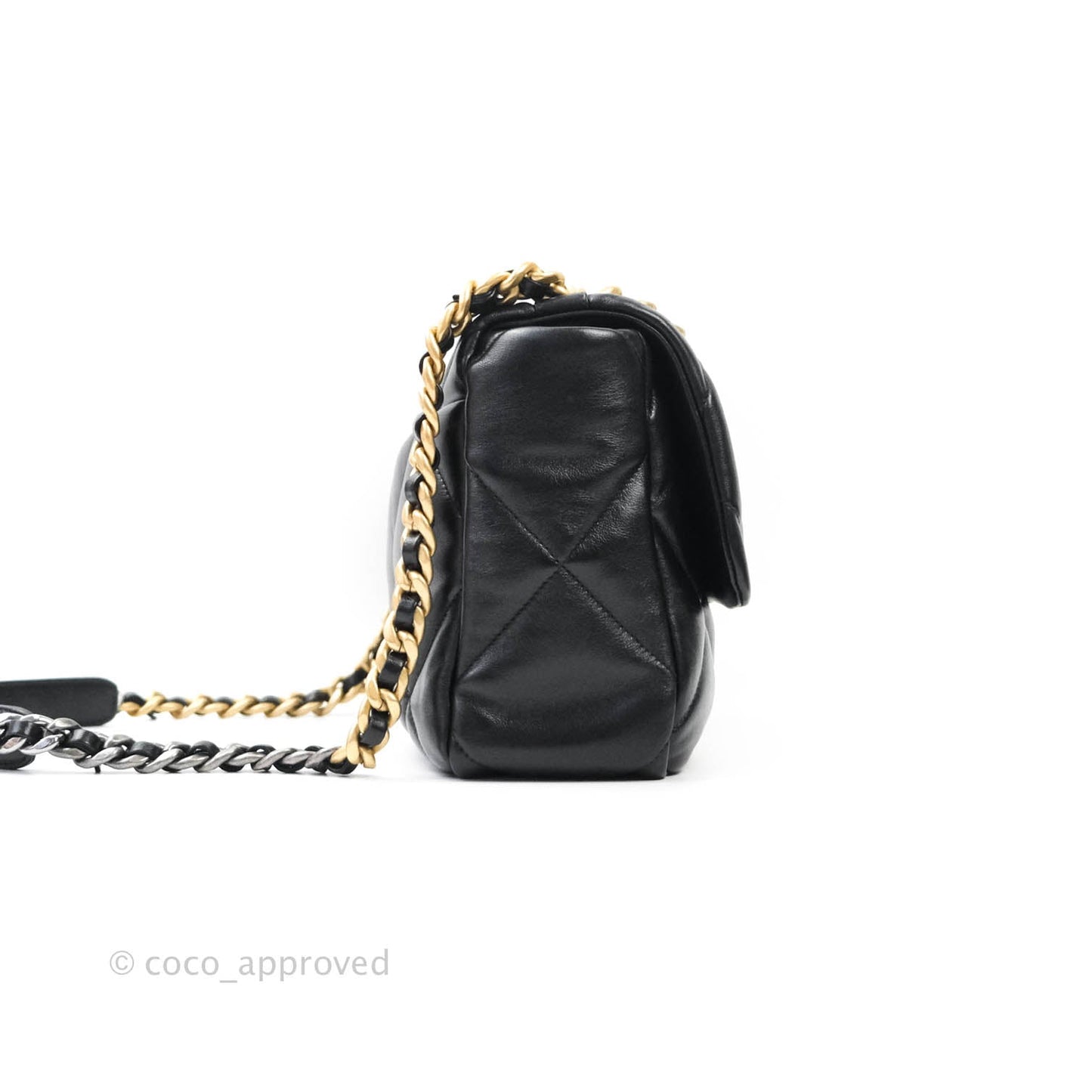 Chanel 19 Medium Black Mixed Hardware Goatskin