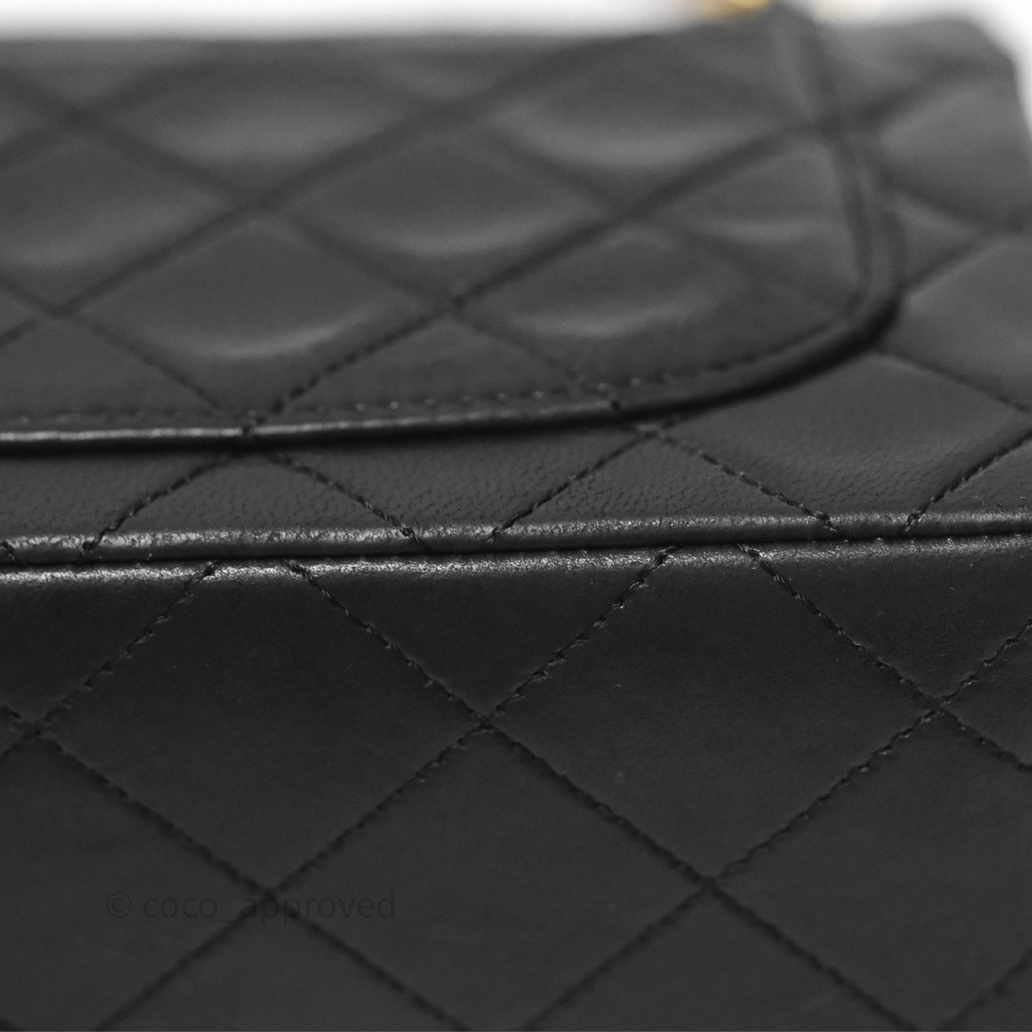 Chanel Vintage Mini Square Black Lambskin 24K Gold Hardware