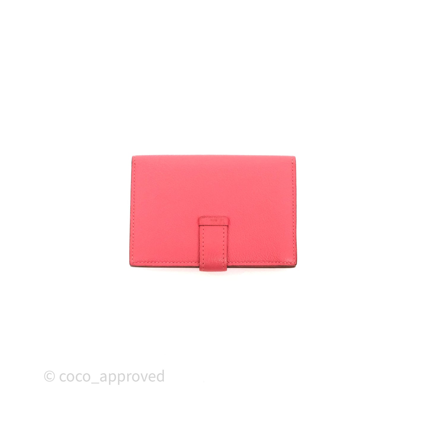Hermès Bearn Mini Wallet Rose Lipstick U5 Chevre Mysore Gold Hardware