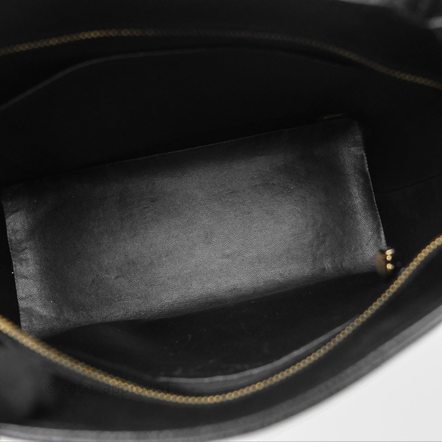 Chanel Vintage Medallion CC Black Caviar Tote Bag Gold Hardware