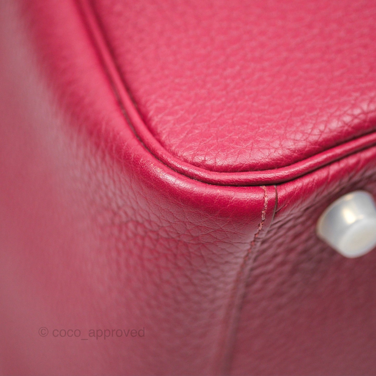 Hermès Lindy 30 Rubis Clemence Palladium Hardware