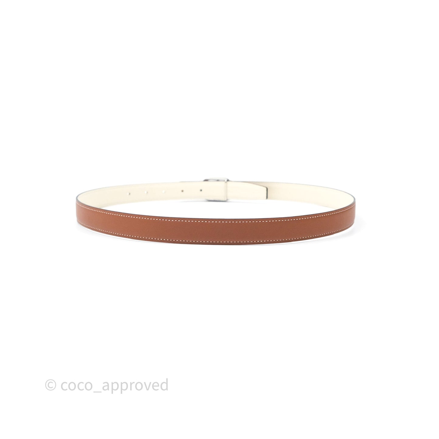 Hermès Clou De Selle Belt Buckle & Reversible Strap Gold/ Nata Palladium Hardware