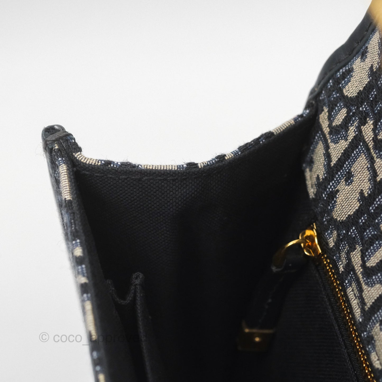 Christian Dior 30 Montaigne with Chain Blue Dior Oblique Jacquard