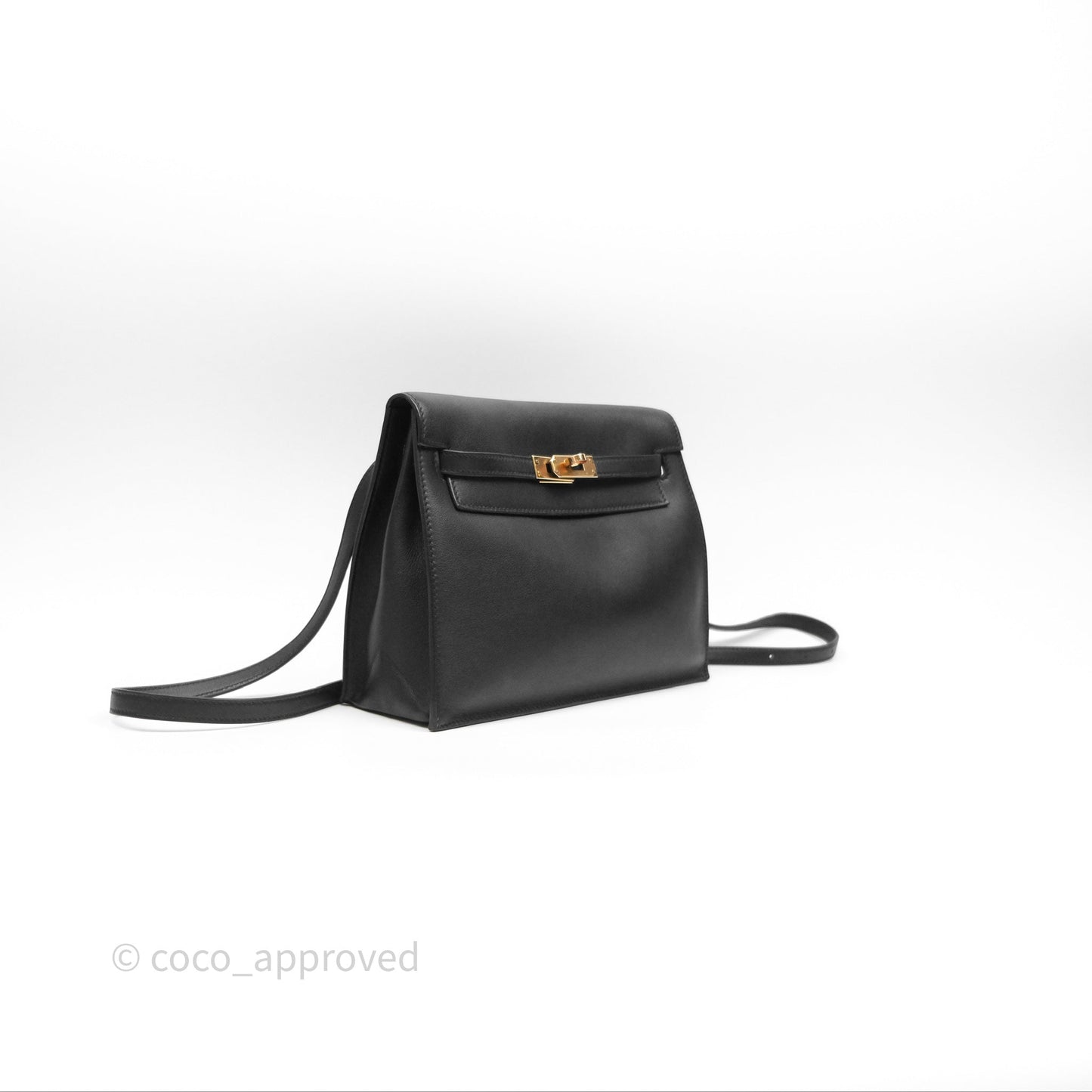 Hermès Kelly Danse II Bag Black Noir 89 Swift Gold Hardware