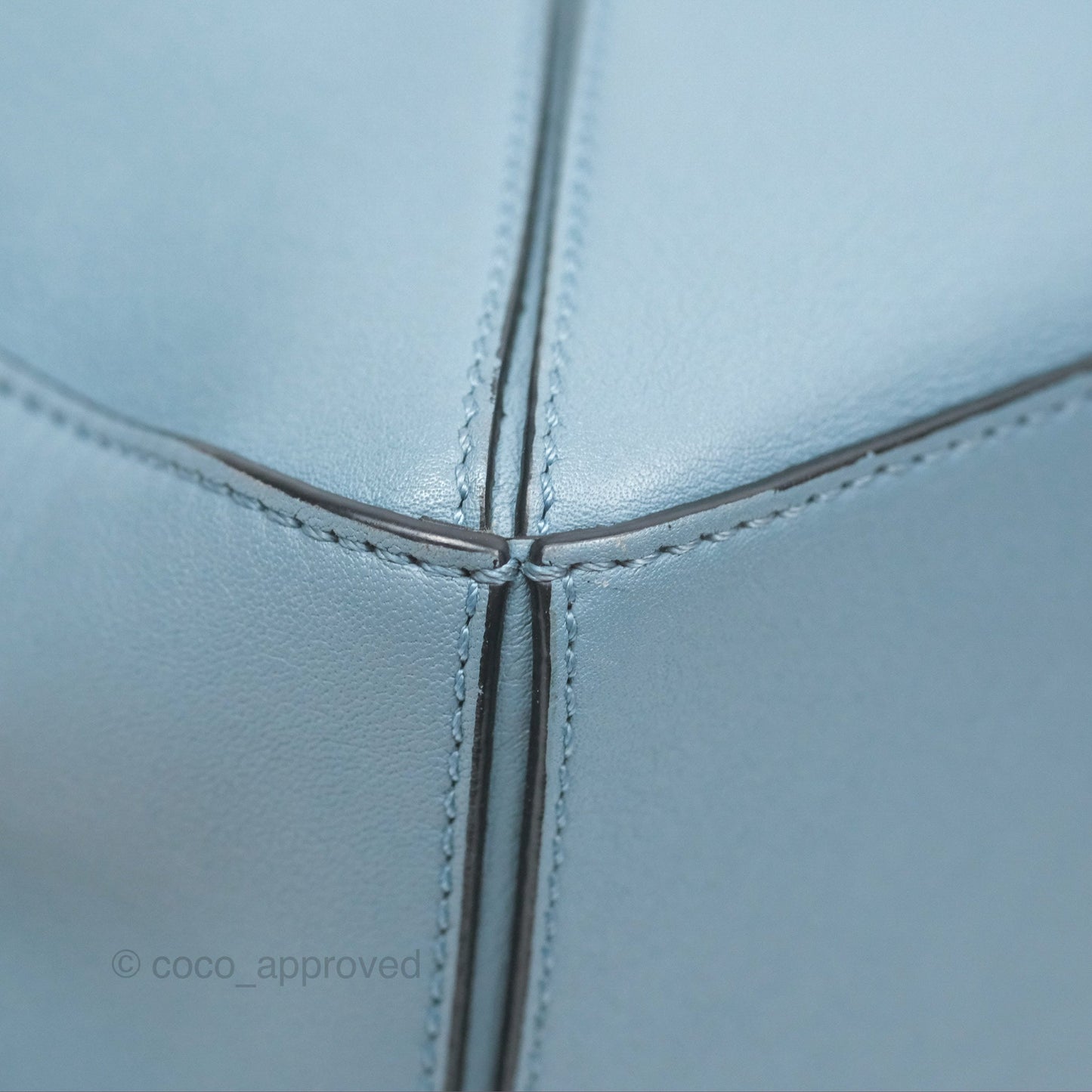 Loewe Small Puzzle Bag Stone Blue Calfskin