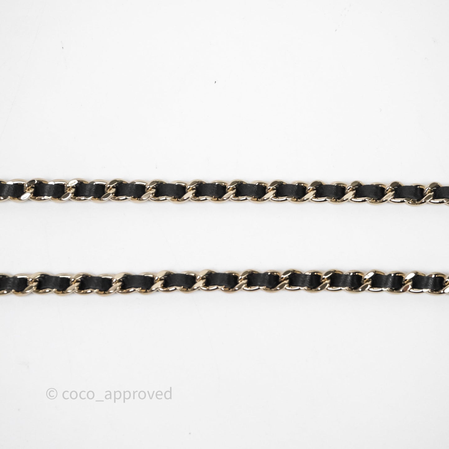 Chanel Top Handle Long Vanity with Chain Black Lambskin Gold Hardware