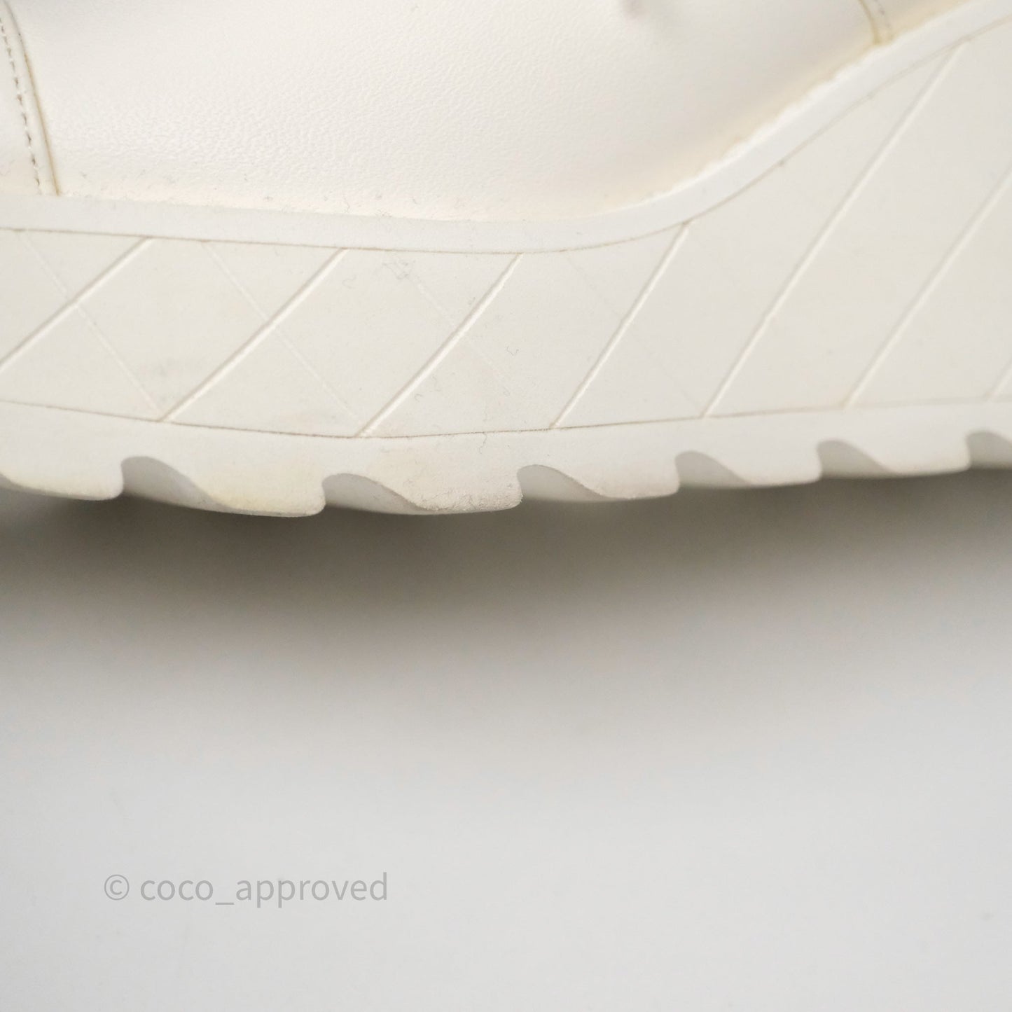 Chanel Logo Wedge Combat Boots White Size 38.5