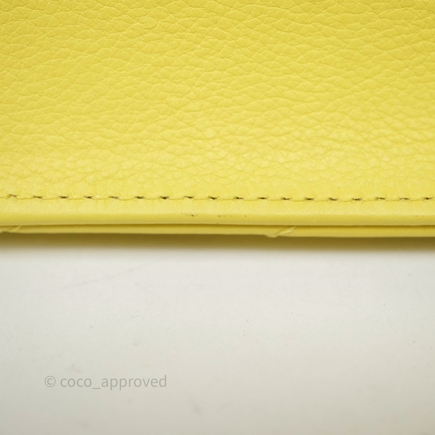Chanel Chevron Square Envelope Flap Bag Yellow Calfskin Gold Hardware 19C