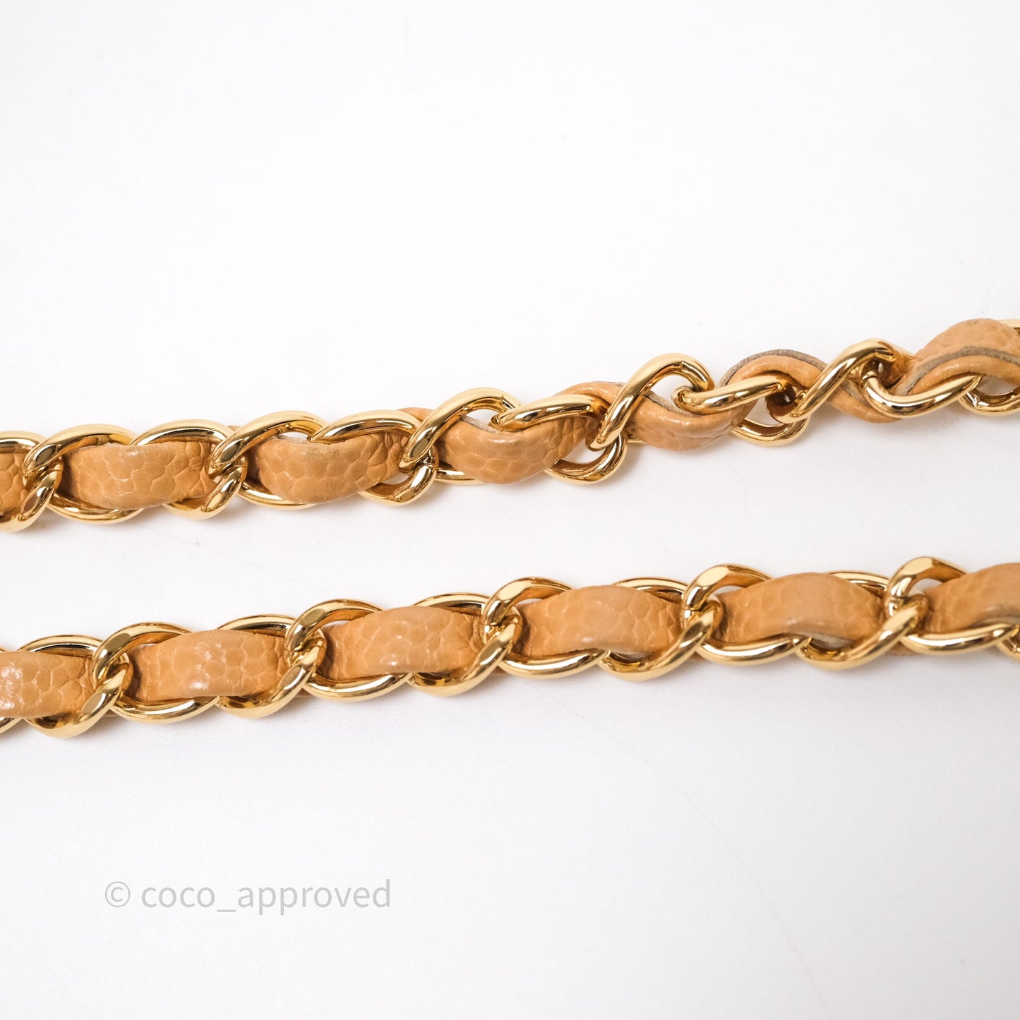 Chanel Vintage Mini Square Beige Caviar Gold Hardware