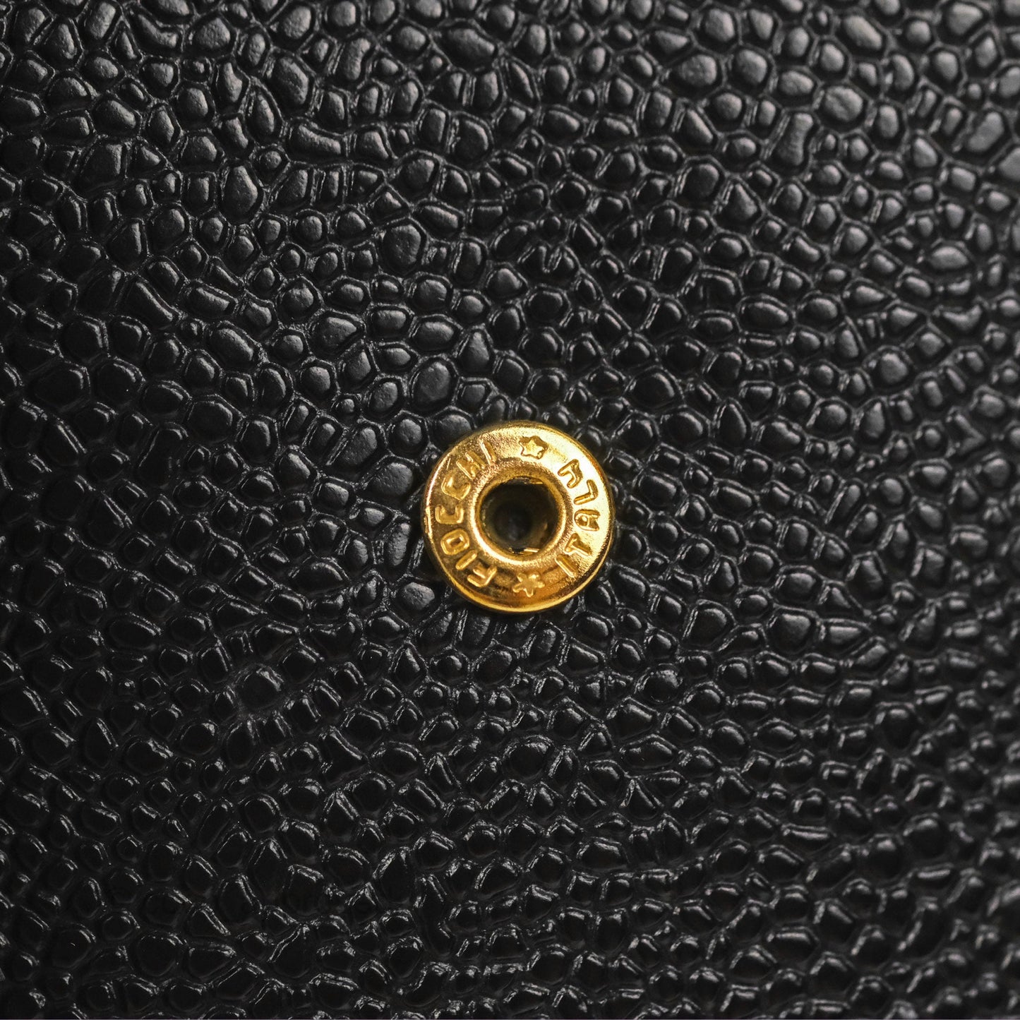 Chanel Vintage CC Caviar Black Phone Case With Chain Gold Hardware