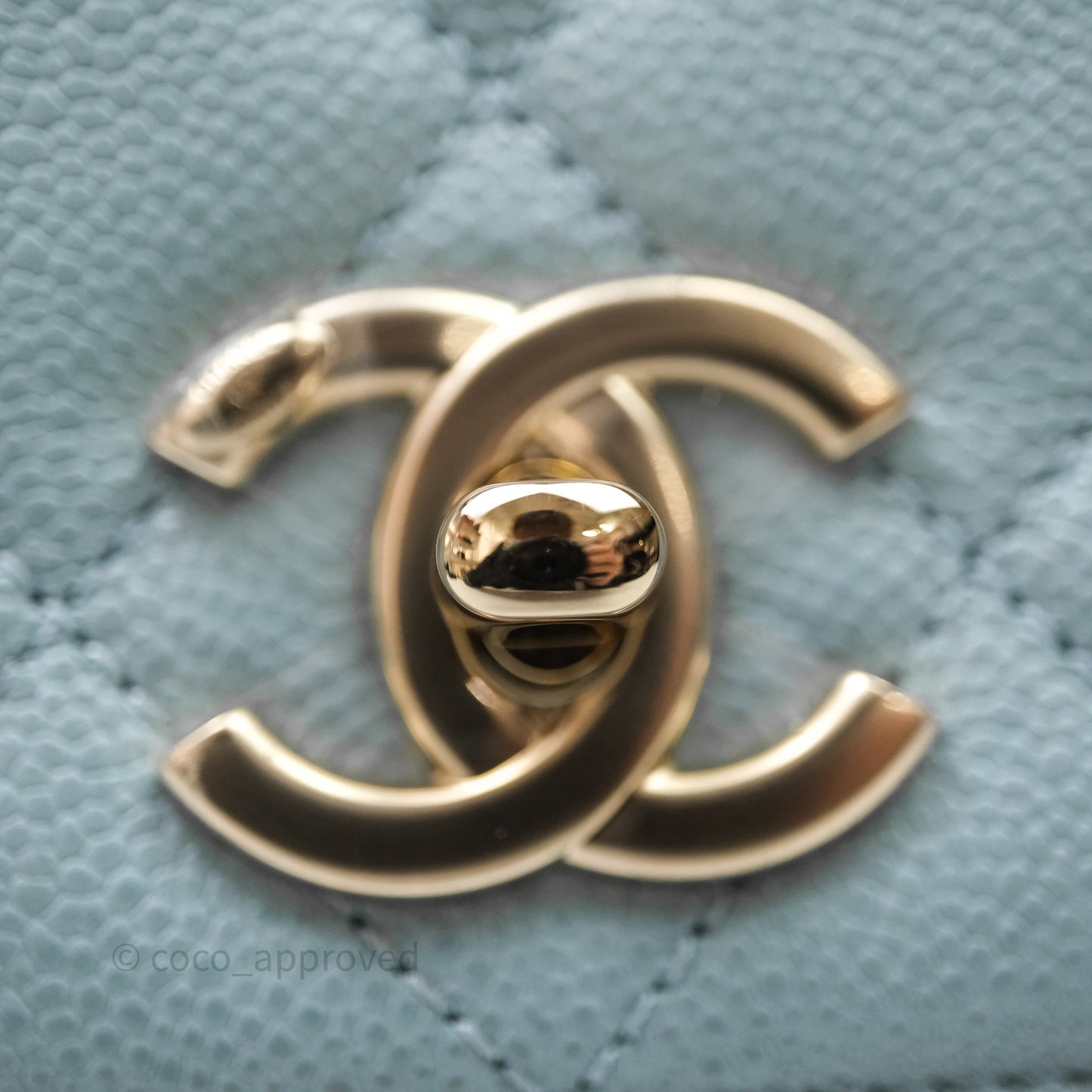 Chanel Quilted Medium Business Affinity Flap Blue Caviar Gold Hardware