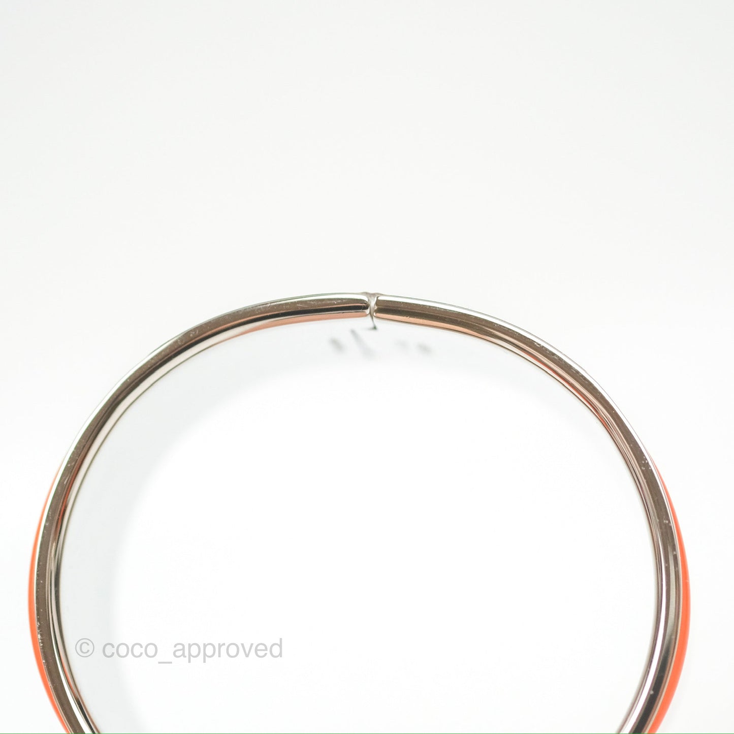 Hermès Clic Clac H Extra Wide Bracelet Orange Palladium Hardware