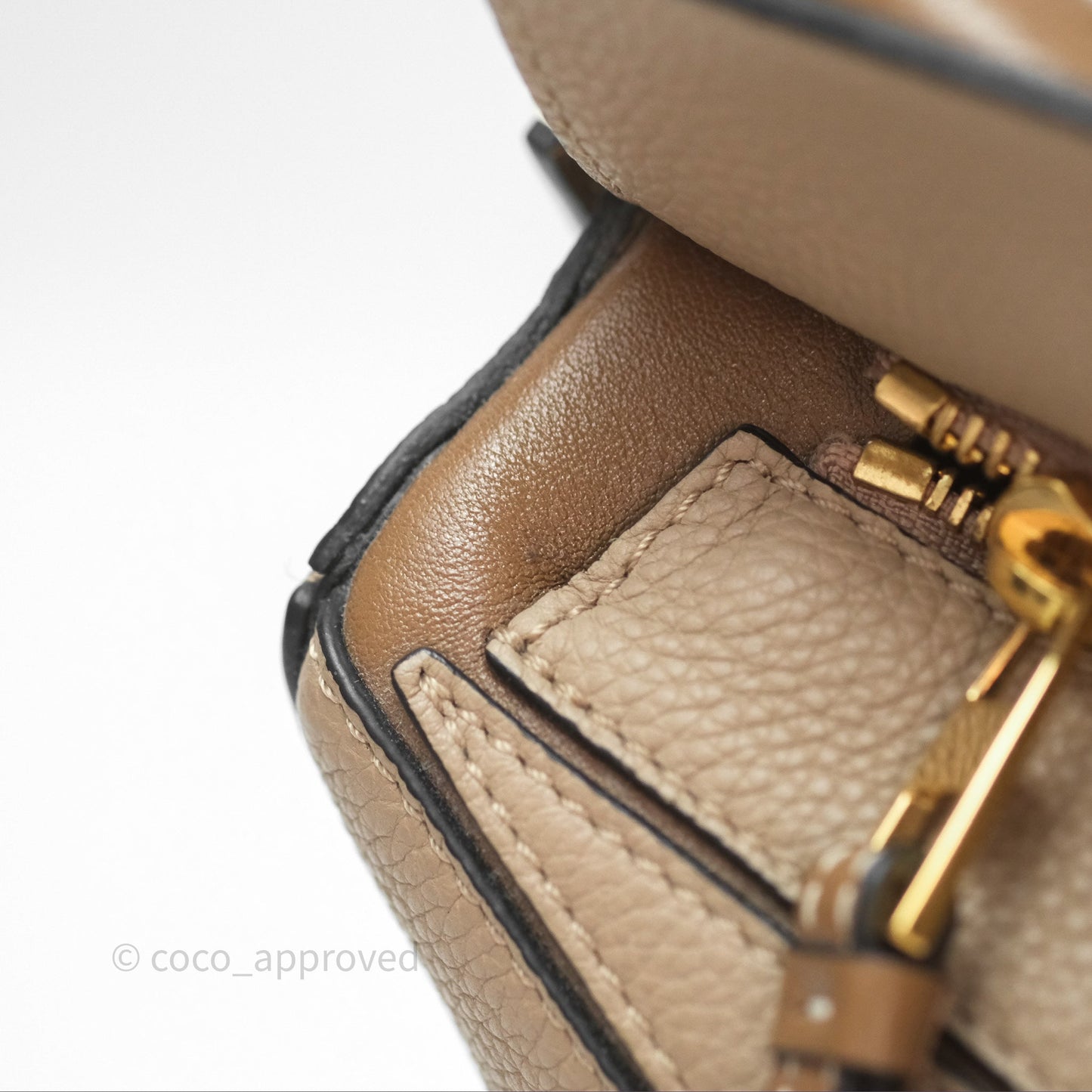 Loewe Small Puzzle Bag Sand Mink Grained Calfskin