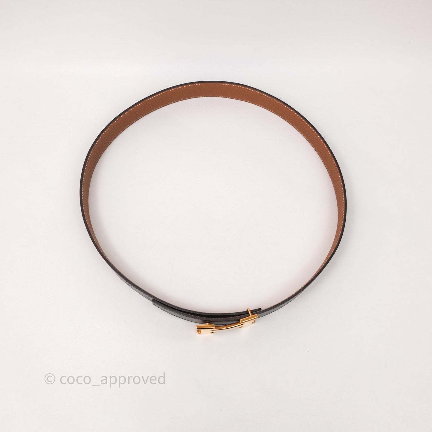 Hermès H Belt Buckle & Reversible Strap Black Gold Hardware