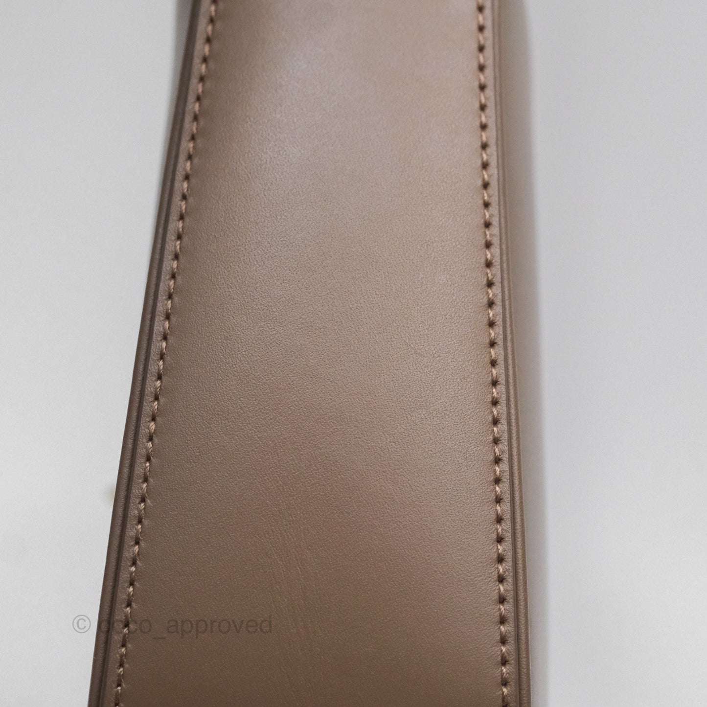 Saint Laurent Le 5 À 7 Taupe Calfskin Bronze Brass Hardware