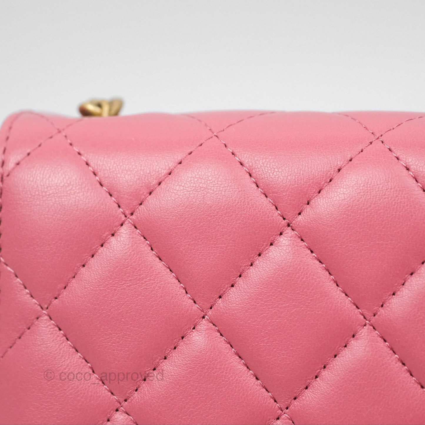 Chanel All Slide Wallet on Chain WOC Adjustable Chain Quilted Pink Lambskin