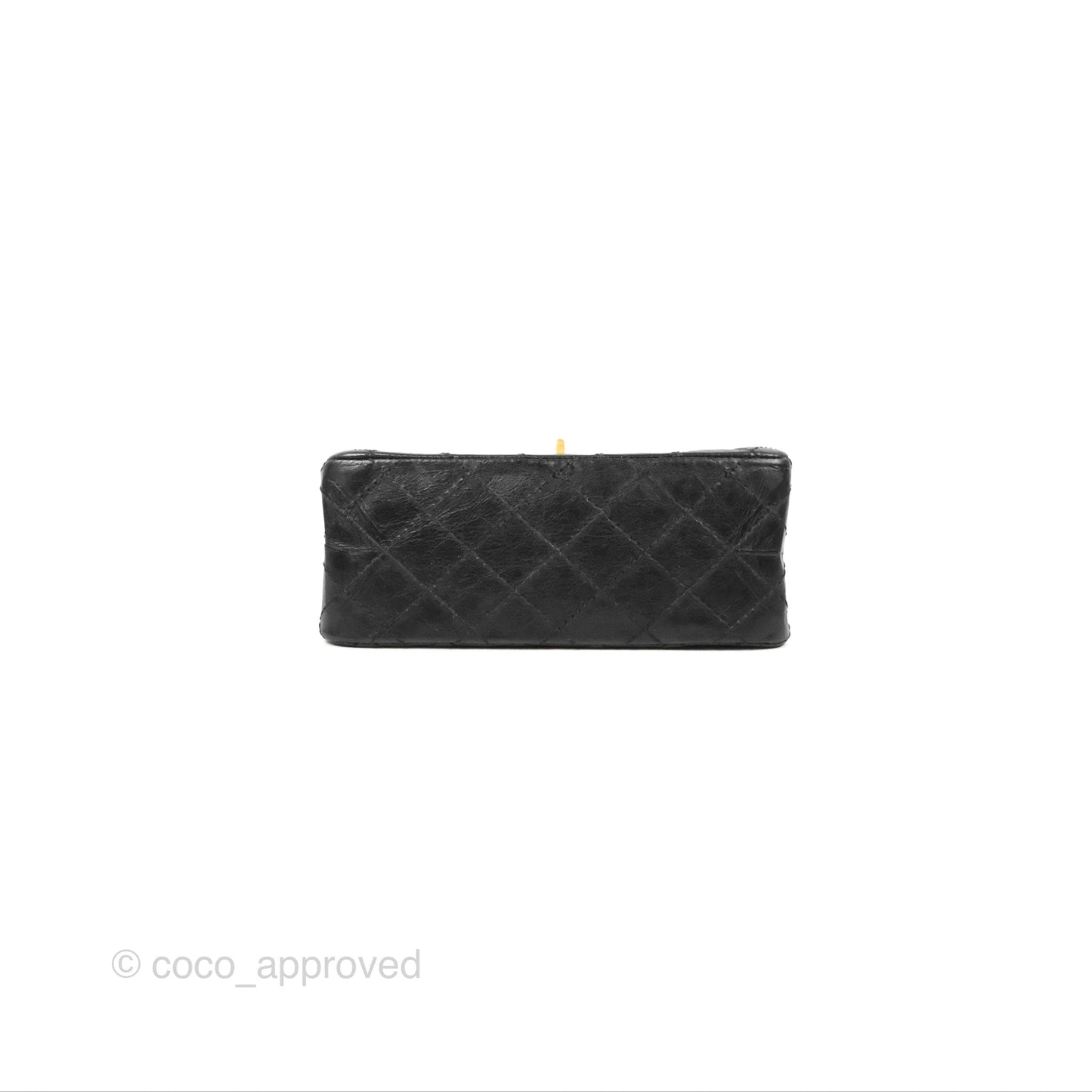 Chanel Mini Reissue 224 Black Aged Calfskin Aged Gold Hardware
