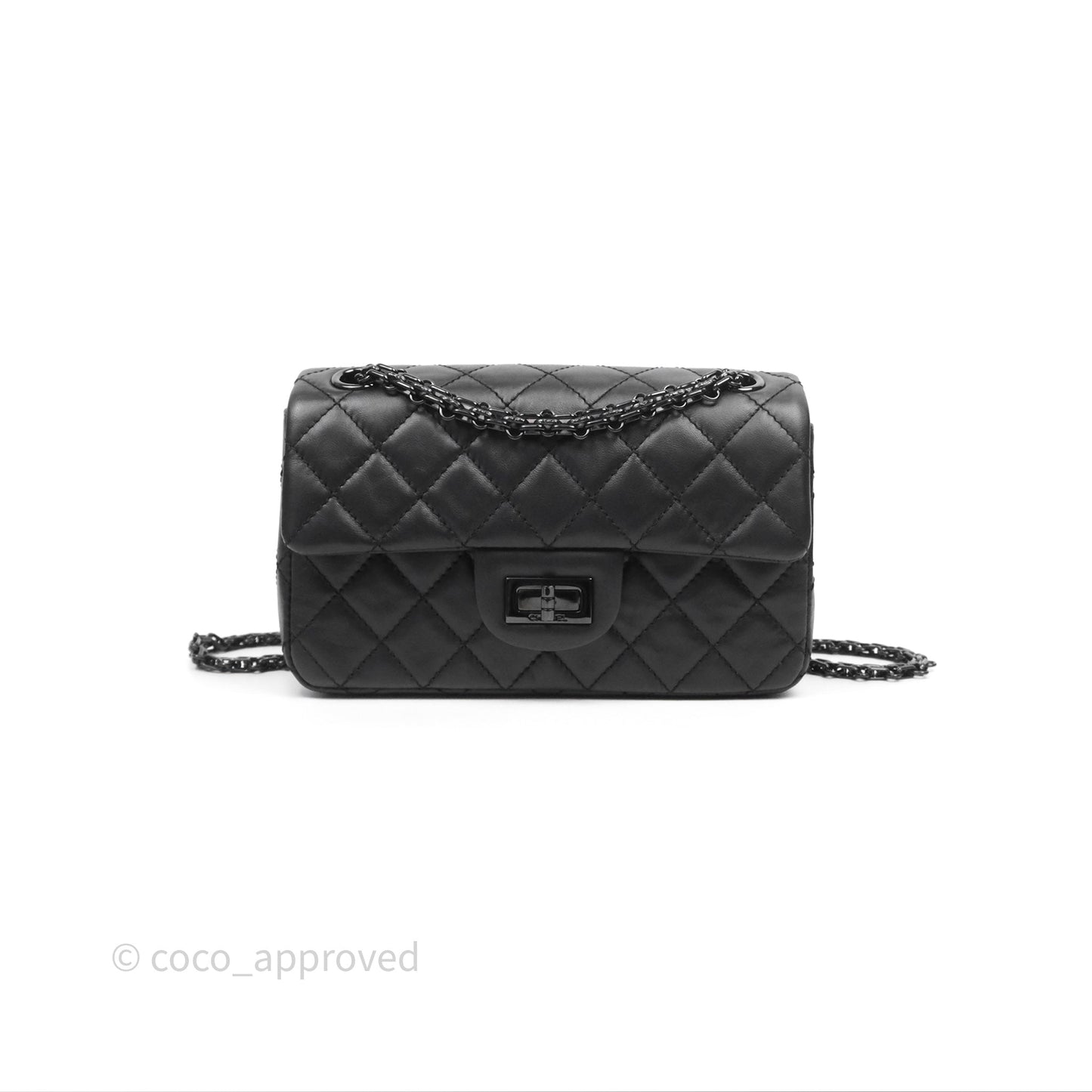 Chanel Quilted Mini Reissue 224 So Black Calfskin