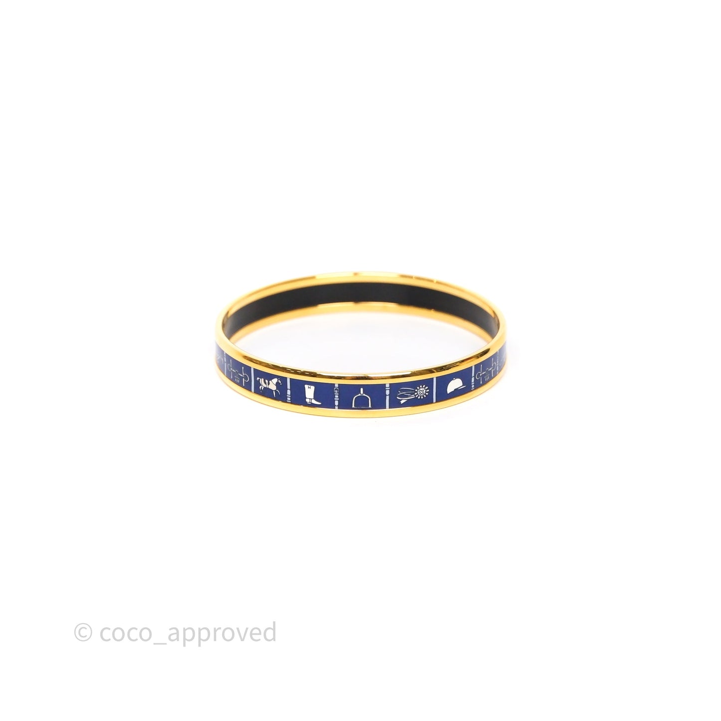 Hermès Bangle Blue Gold Hardware