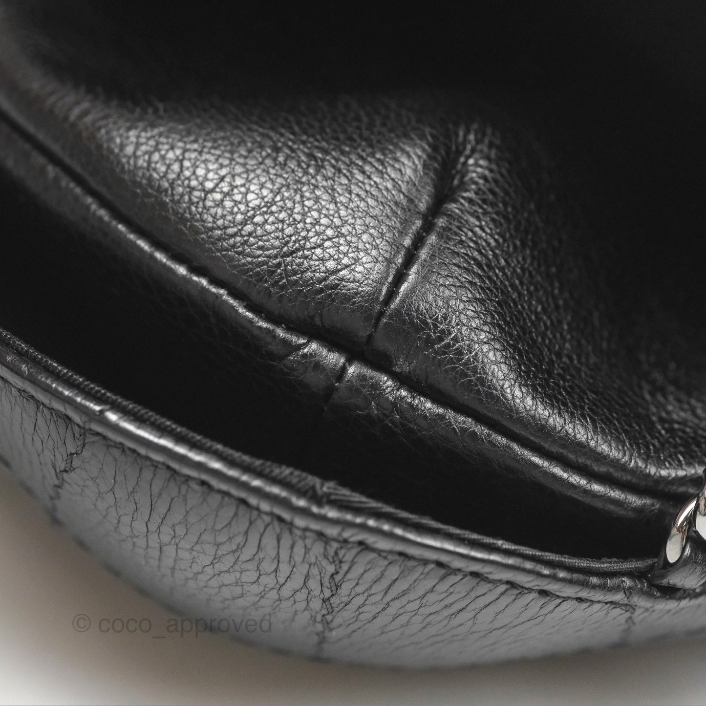 Chanel Small Gabrielle Drawstring Bucket Bag Black Aged Calfskin