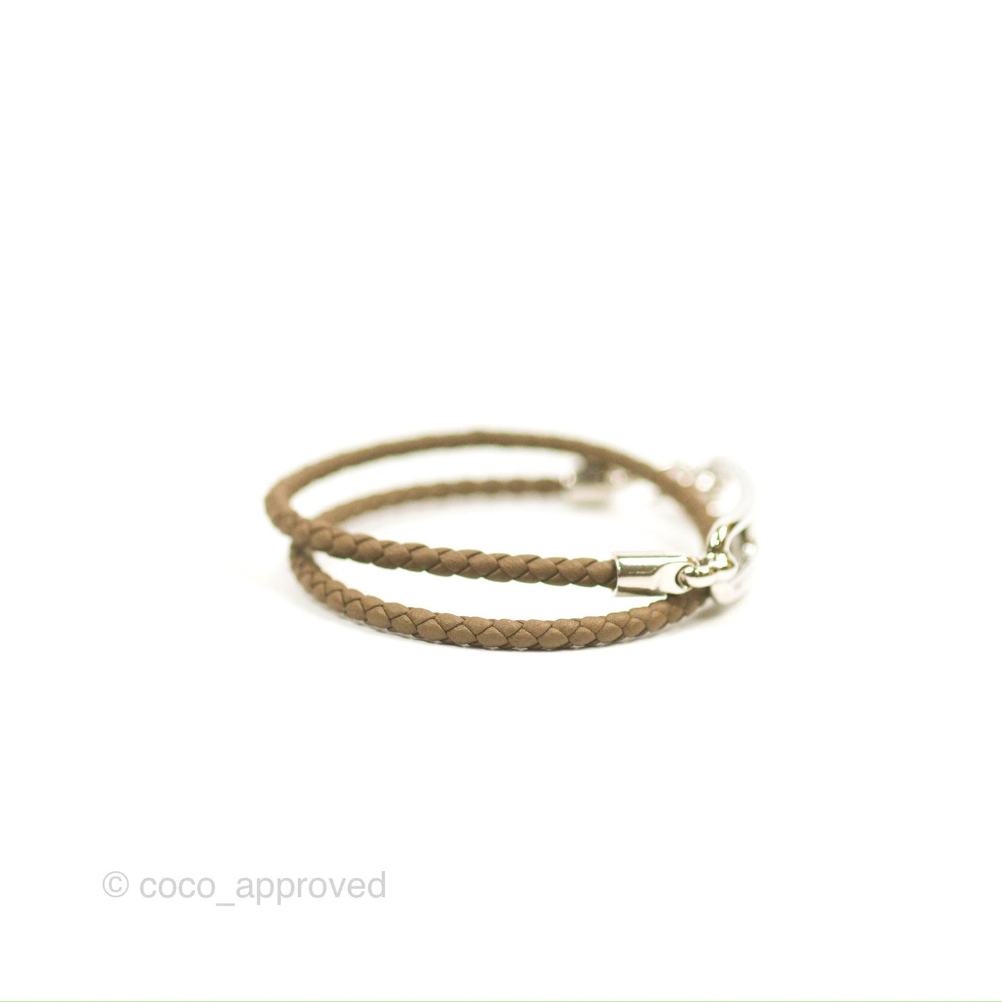 Hermès Roulis Double Tour Bracelet Etoupe Palladium Hardware