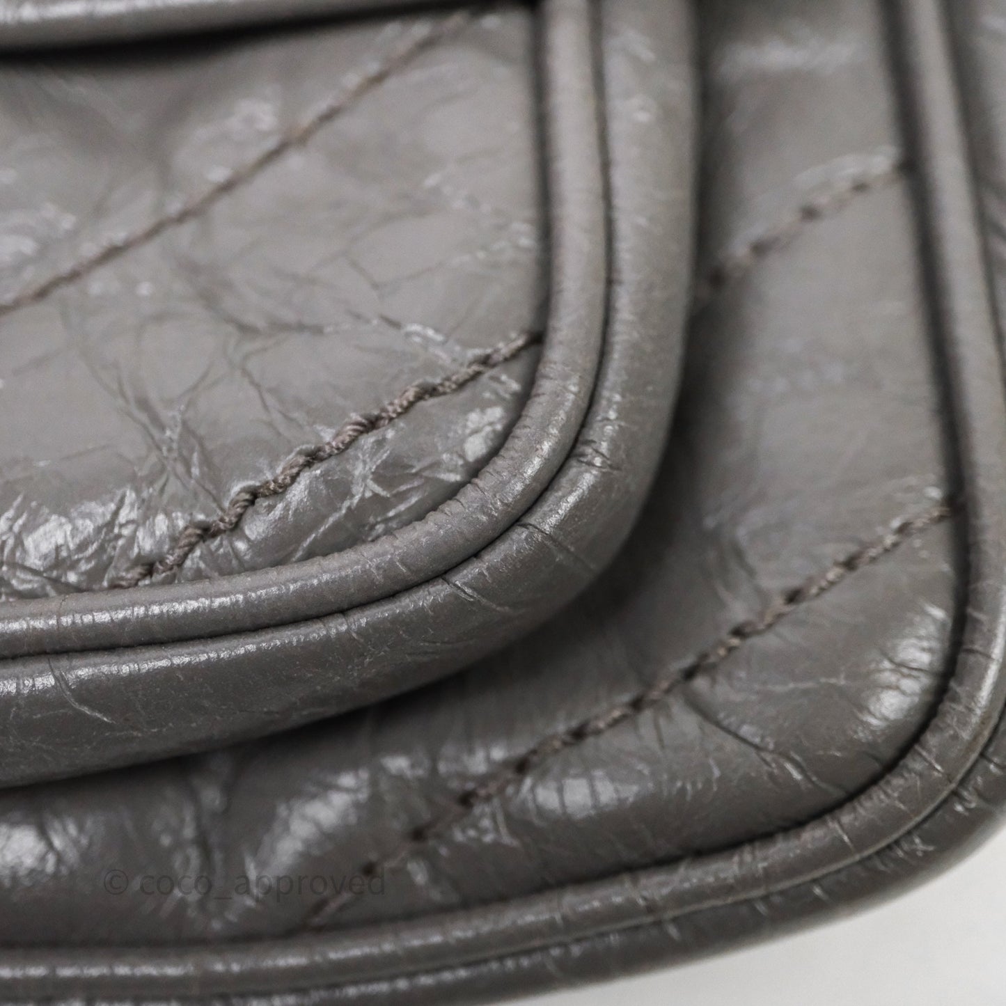 Saint Laurent Medium Niki Chain Bag Crinkled Calfskin Grey