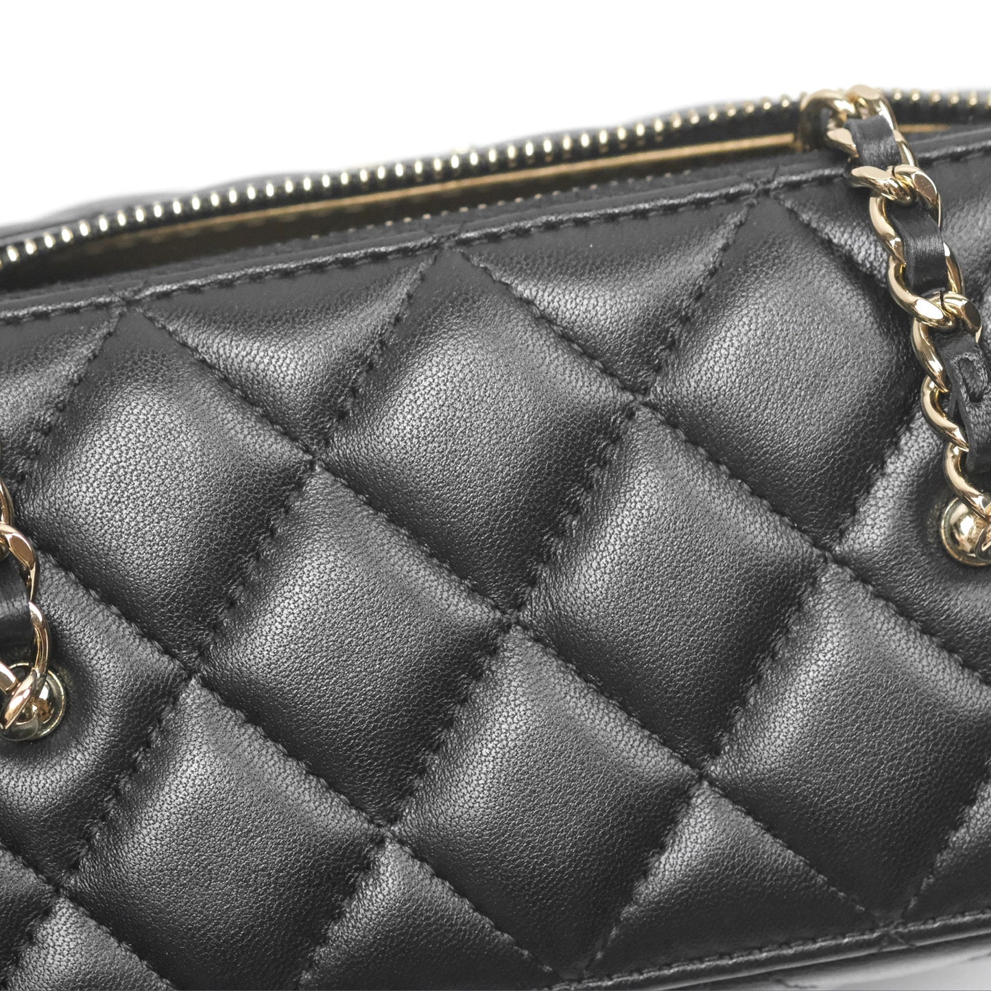 Chanel Ball Crush Vanity with Chain Black Lambskin Gold Hardware