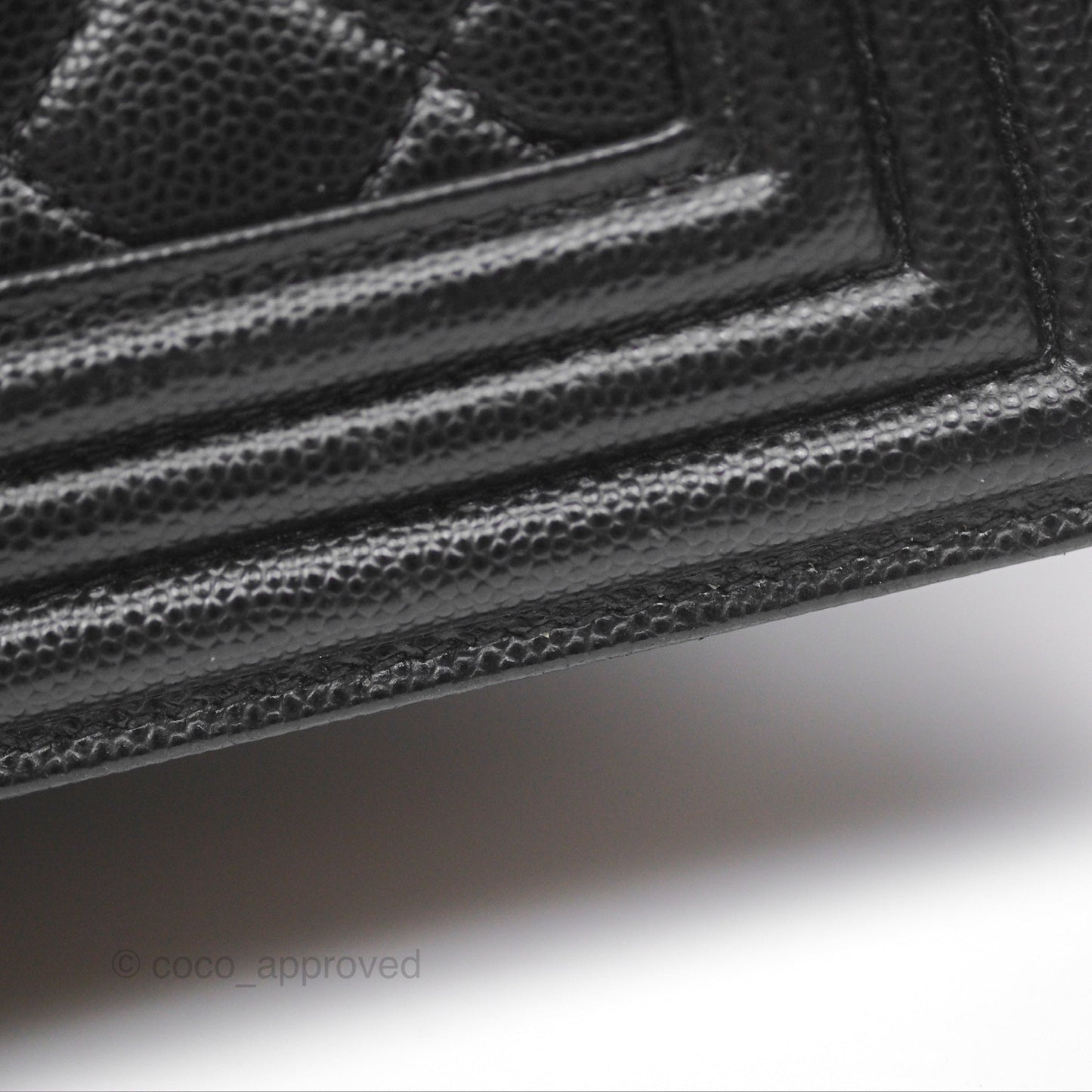 Chanel Medium Boy Quilted Black Caviar Ruthenium Hardware
