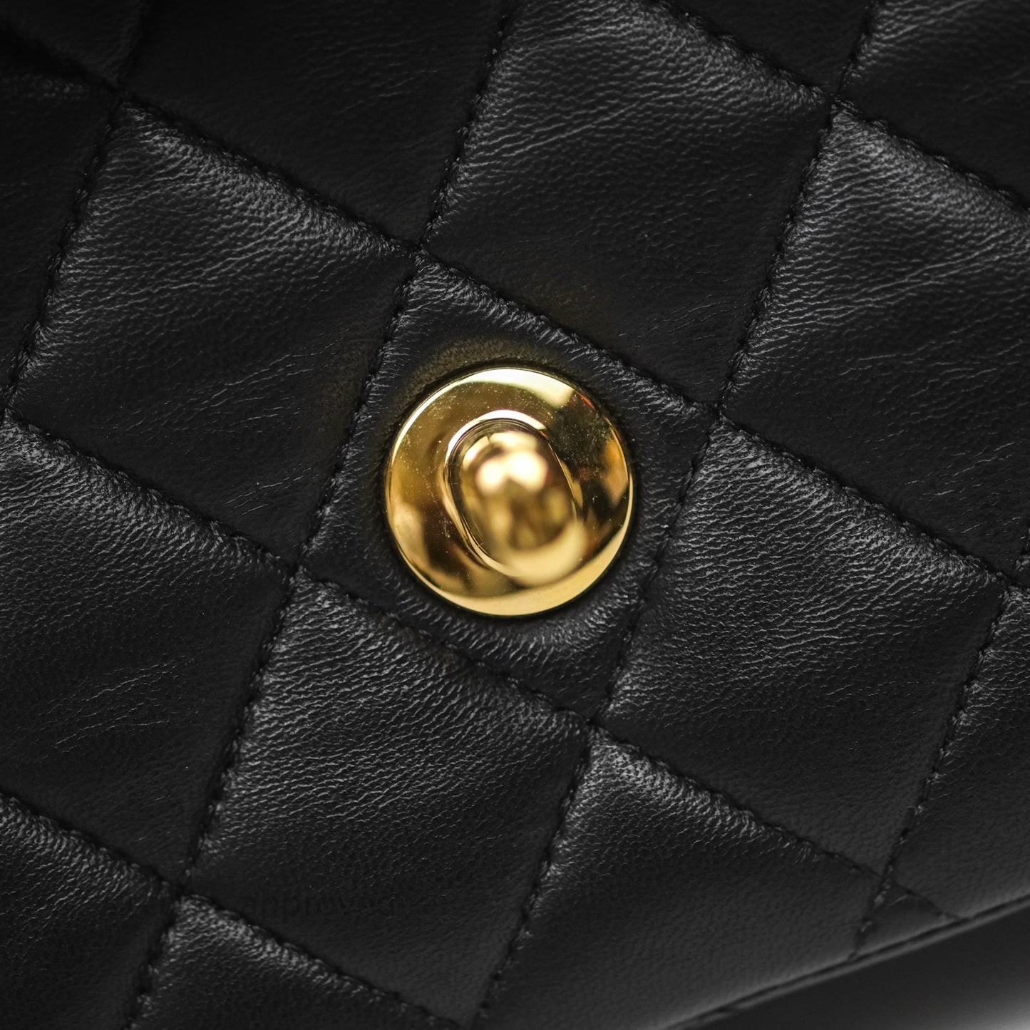 Chanel Classic M/L Medium Flap Quilted Black Lambskin Gold Hardware