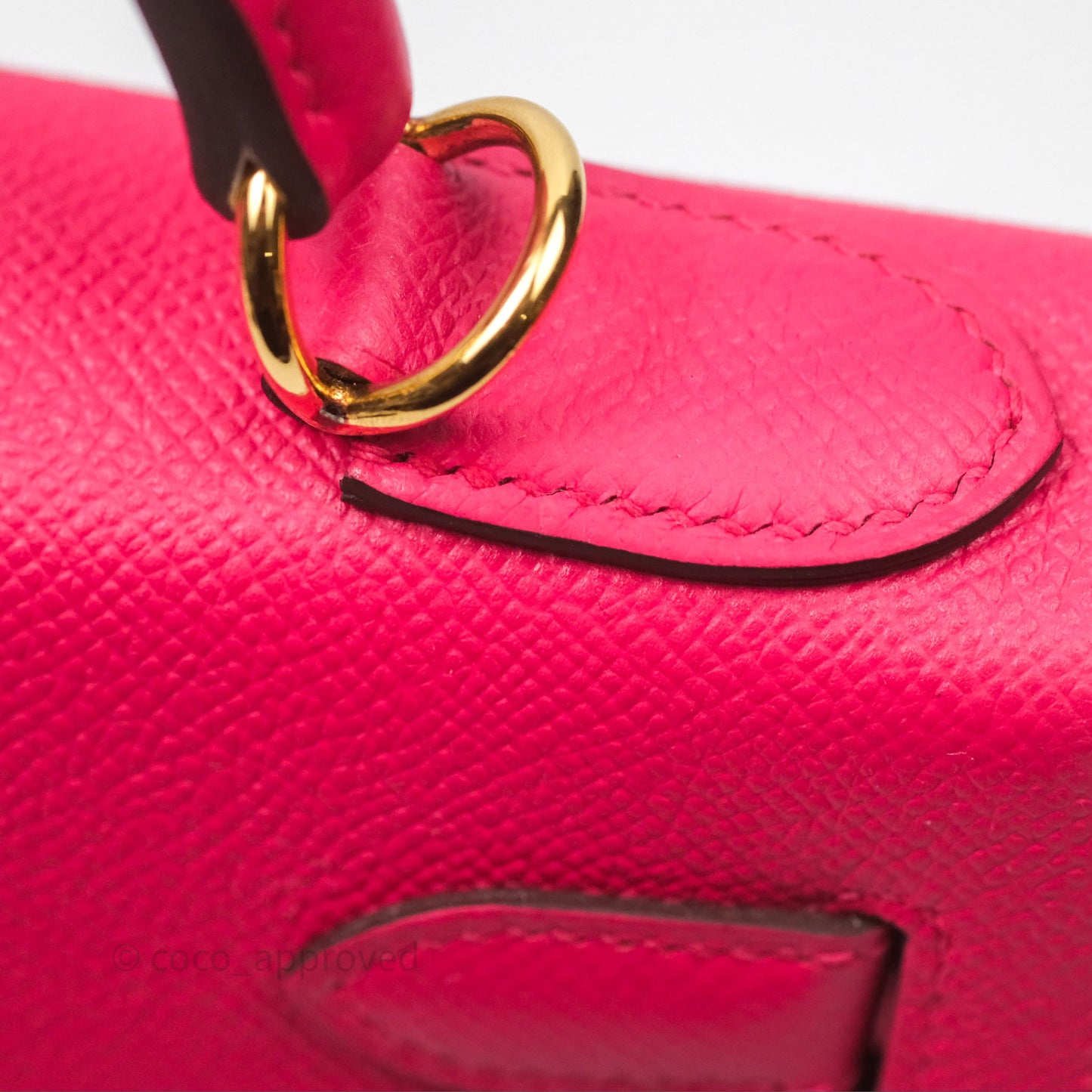 Hermès Kelly 28 Sellier Rose Extreme I6 Epsom Gold Hardware