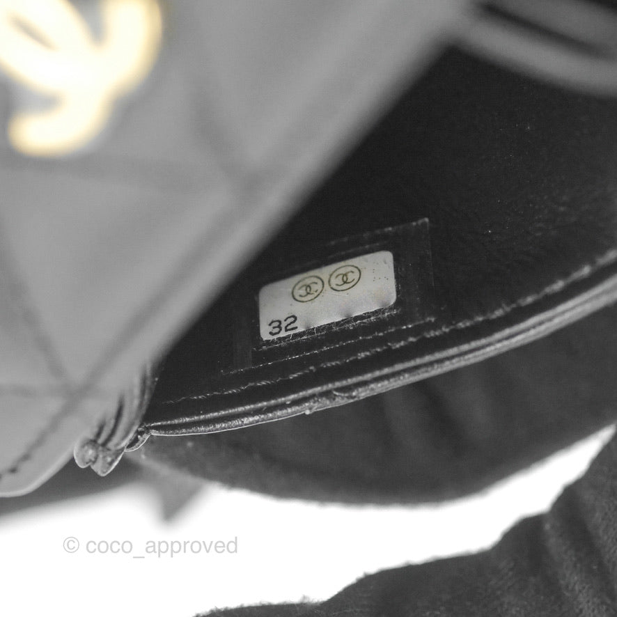 Chanel Flap Card Holder with Cuff Black Lambskin Gold Hardware